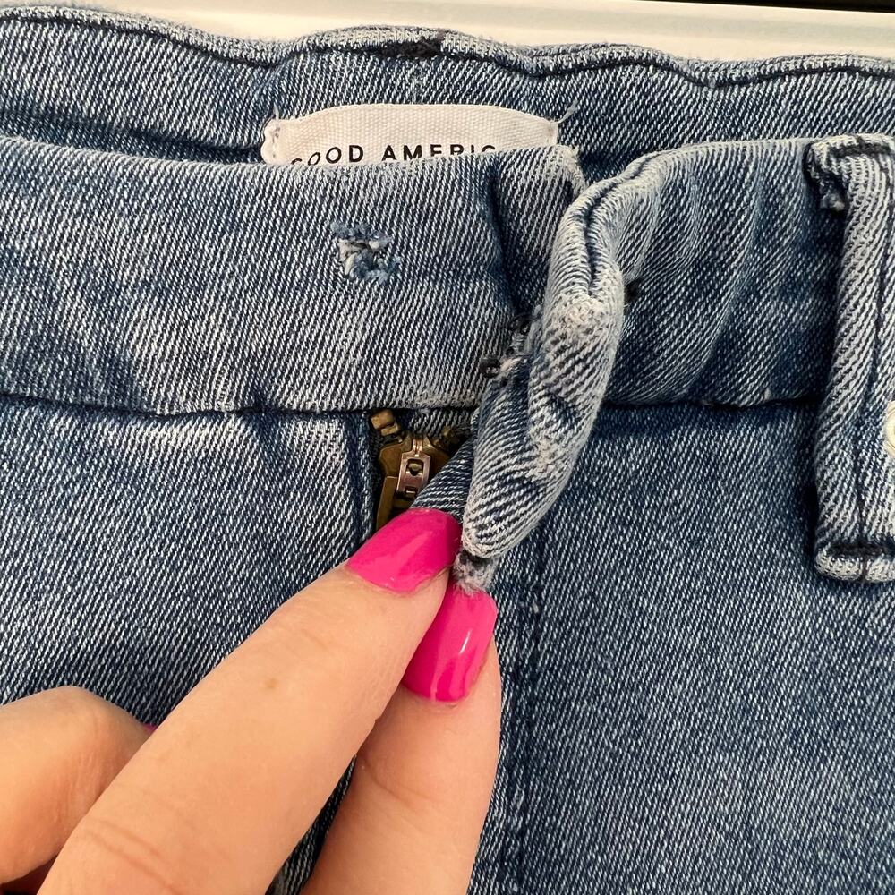 Good American Good Legs High Rise Straight Denim Jeans Blue Size 14 NWT Retro - Picture 4 of 15